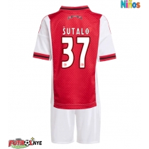 Camiseta Ajax Josip Sutalo #37 Primera Equipación para niños 2025-26 manga corta (+ pantalones cortos)